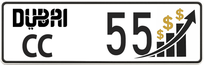 Illustration of market demand or price trend for number plates