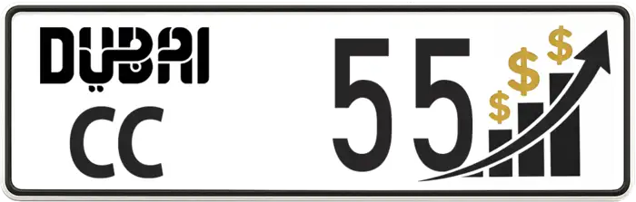 Illustration of market demand or price trend for number plates